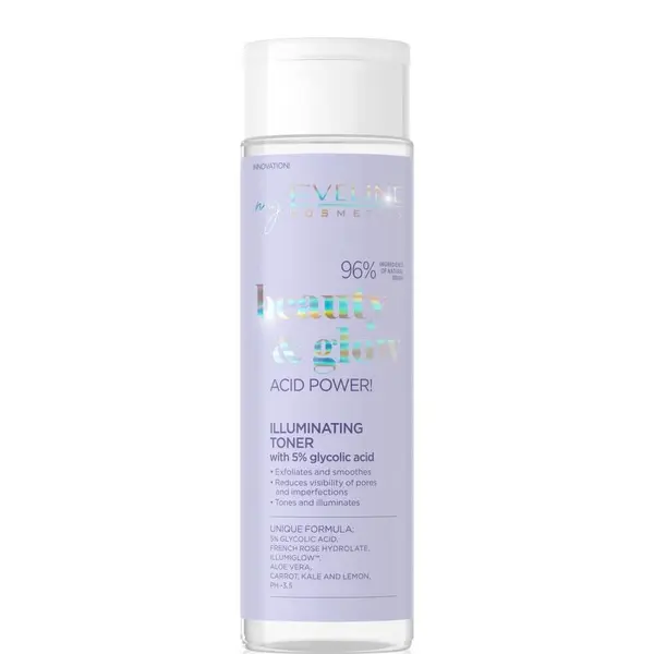 Eveline Beauty & Glow Illuminating Toner with 5% Glycolic Acid 200ml