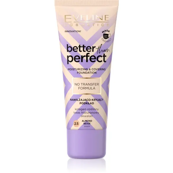 Eveline Cosmetics Better than Perfect acoperire make-up cu efect de hidratare culoare 2.5 Almond Beige Warm 30 ml
