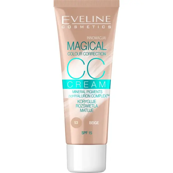 Eveline Cosmetics Magical Colour Correction crema CC SPF 15 culoare 53 Beige 30 ml