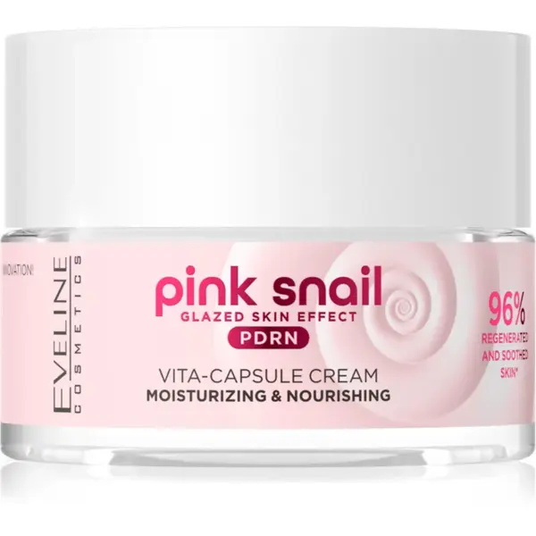 Eveline Cosmetics Pink Snail Glazed Skin Effect crema anti-rid si iluminare 50 ml