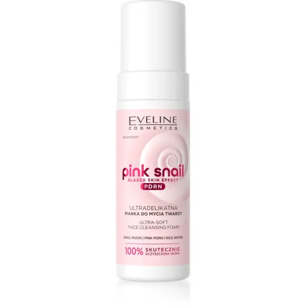 Eveline Cosmetics Pink Snail Glazed Skin Effect demachiant spumant delicat faciale 150 ml