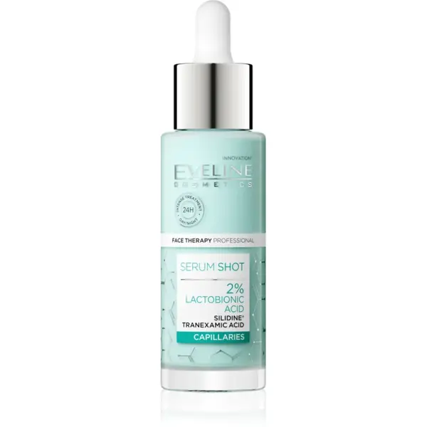 Eveline Cosmetics Serum Shot 2% Lactobionic Acid ser calmant impotriva petelor rosii 30 ml
