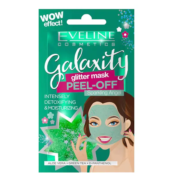 Eveline Galaxity Glitter Green Intensely Detoxifying & Moisturising Peel-Off Mask 10ml