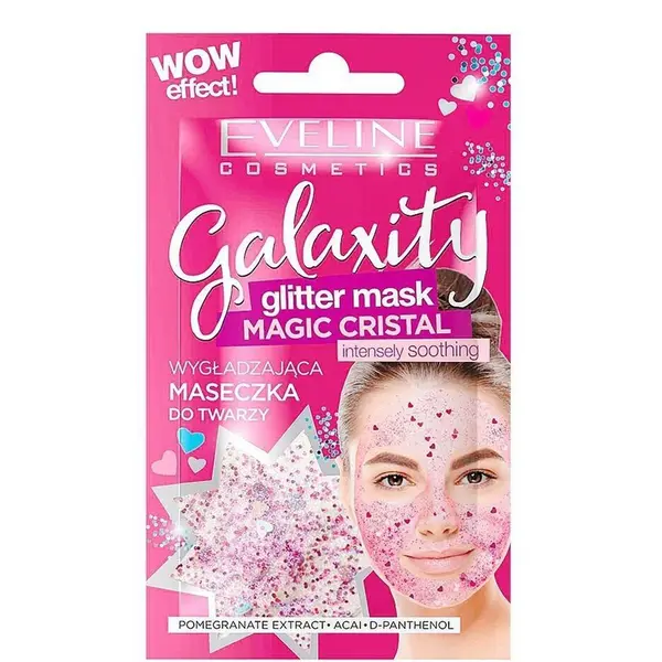 Eveline Galaxity Glitter Pink Intensely Smoothing Face Mask 10ml