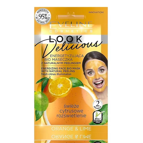 Eveline Look Delicious - Energizing Face Bio Mask Orange & Lime