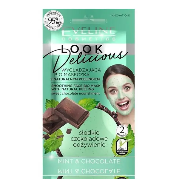 Eveline Look Delicious - Smoothing Face Bio Mask Mint & Chocolate