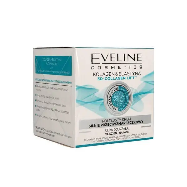 Eveline Nature Line 3d-Collagen Lift Cremă de față antirid zi și noapte Volum 50 ml