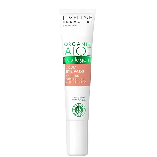 Eveline Organic Aloe + Collagen Liquid Eye Pads Reduce Dark Circles and Puffiness 20ml