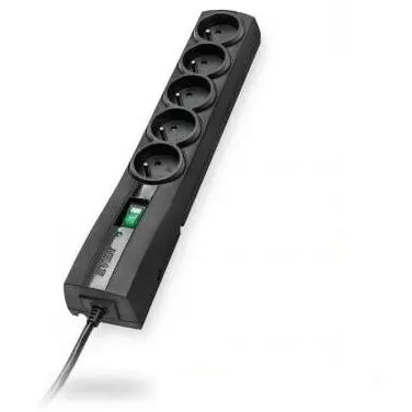 EVER Prelungitor Ever Classic Negru , 5 priza, AC 250 V , 1,5 m