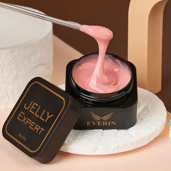 Everin Jelly Expert 50g 02 – Gel Jelly Cover Nude Roz pentru Construcție Unghii