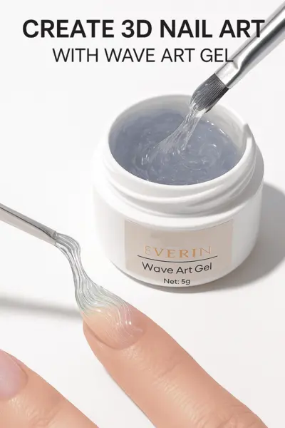 Everin Wave Art Gel Design 3D Clear – Gel 3D Transparent Multifuncțional pentru Design și Structuri Fine