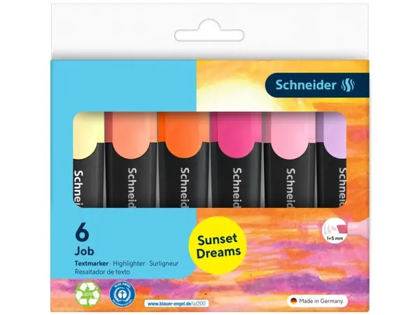 Evidentiator Schneider Job Sunset Dreams, varf 1-5 mm,6 bucati set