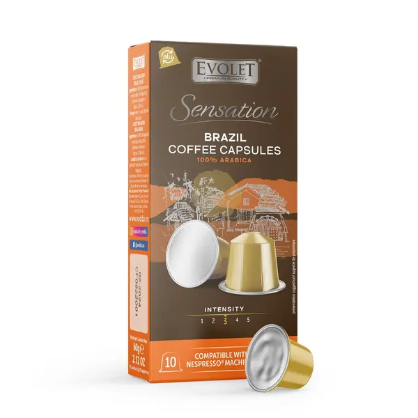 Evolet Sensation Brazil capsule compatibile Nespresso 10 buc