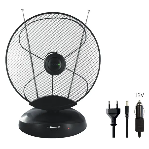 Evolveo Antena activa pentru interior EVOLVEO Xany 4, 230/12V, pentru receptie FM/DAB+/DVB-T2, filtru LTE, 4G, 5G