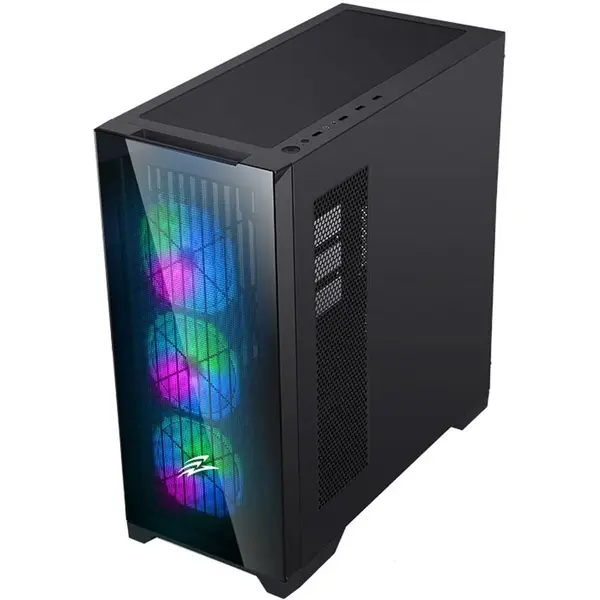 Evolveo Carcasa PC EVOLVEO Ptero Q2G, ATX, Mid Tower, ARGB, Negru