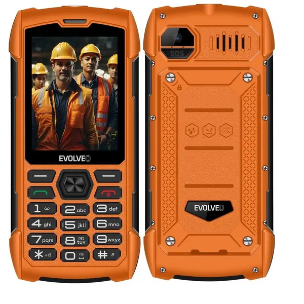 Evolveo Evolveo StrongPhone H1,telefon rezistent si impermeabil, Dual SIM, IP68, 32 MB RAM, 2G, Portocaliu