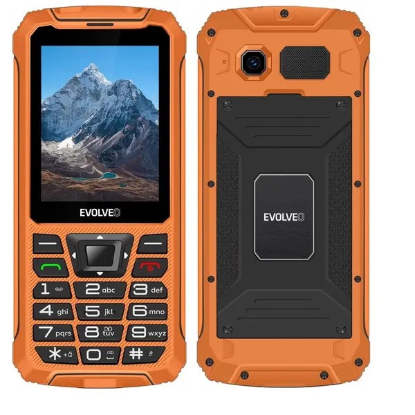Evolveo Evolveo StrongPhone Z6, telefon rezistent la apa si durabil Dual SIM, 32 MB RAM, 2G, Portocaliu