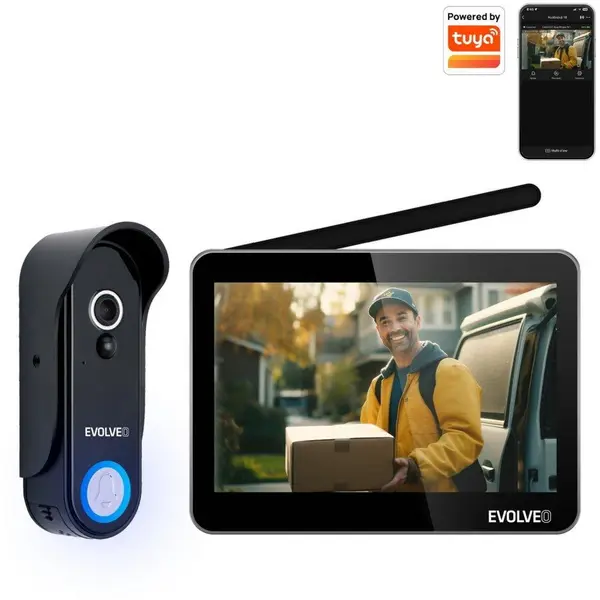 Evolveo Interfon cu monitor EVOLVEO DoorPhone W7, WiFI, negru