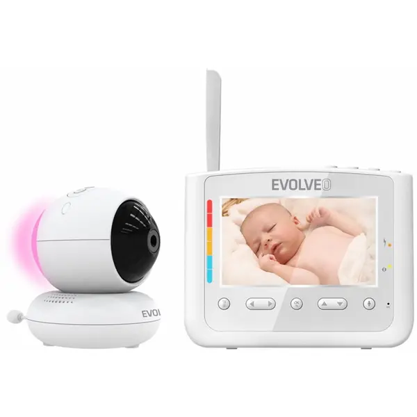 Evolveo Monitor video pentru copii EVOLVEO NL4, cu lumina de noapte si camera rotativa