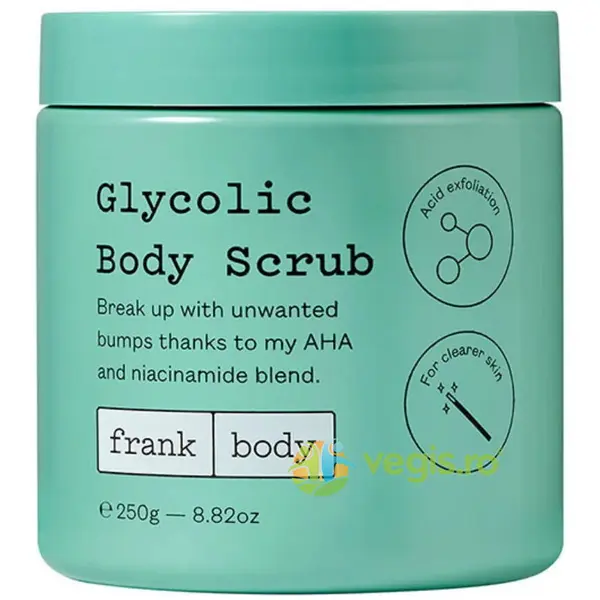 Exfoliant pentru Corp Glycolic pentru Piele Luminoasa cu AHA si Niacinamida 250g