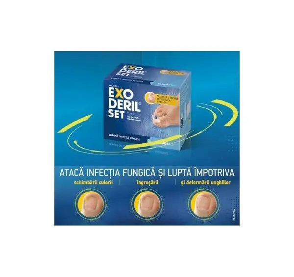 Exoderil Set lac de unghii tratament