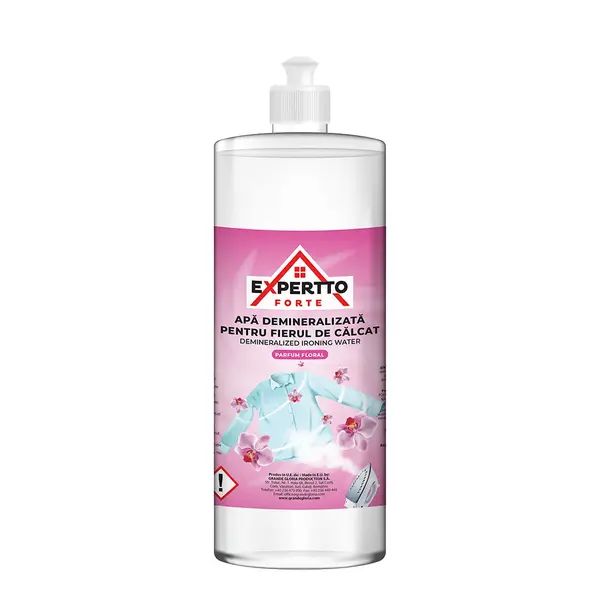 Expertto Forte Apa demineralizata pentru fierul de calcat, 1 L, Floral