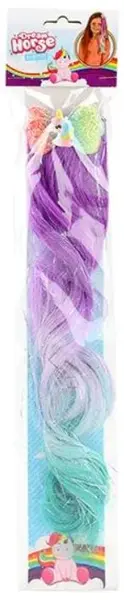 Extensie de păr cu sclipici Toi Toys, albastru-violet