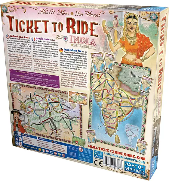 Extensie - Ticket to Ride: India + Switzerland | Days of Wonder