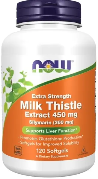 Extra Strength Milk Thistle Extract, 450 mg, 120 capsule, Now