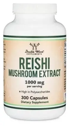 Extract de ciupercă Reishi, 300 capsule, Double Wood
