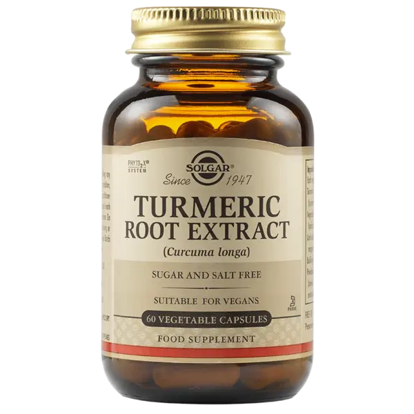 Extract din radacina de Turmeric, 60 capsule, Solgar