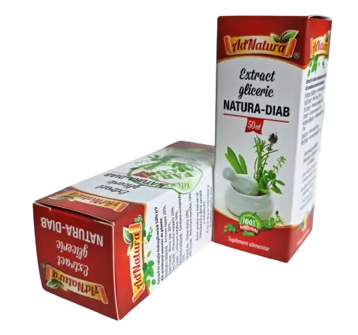 Extract gliceric antidiabetic Natura-Diab, 50ml, AdNatura