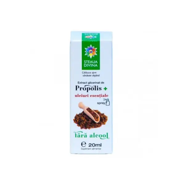 Extract glicerinat de propolis cu uleiuri esentiale, 20 ml, Steaua Divina