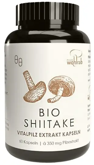 Extract organic de shiitake, 350 mg, 60 capsule, Pilze Wohlrab