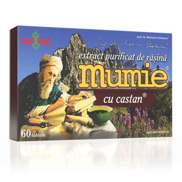 Extract purificat de rasina Mumie cu Castan, 60 tablete, Damar