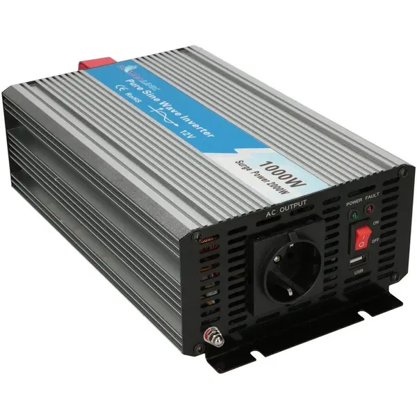 EXTRALINK Extralink VOLTAGE CONVERTER 12V - 230V, 1000W, PURE SINUS OPIP-1000W adaptoare si invertoare de curent Auto Aluminiu