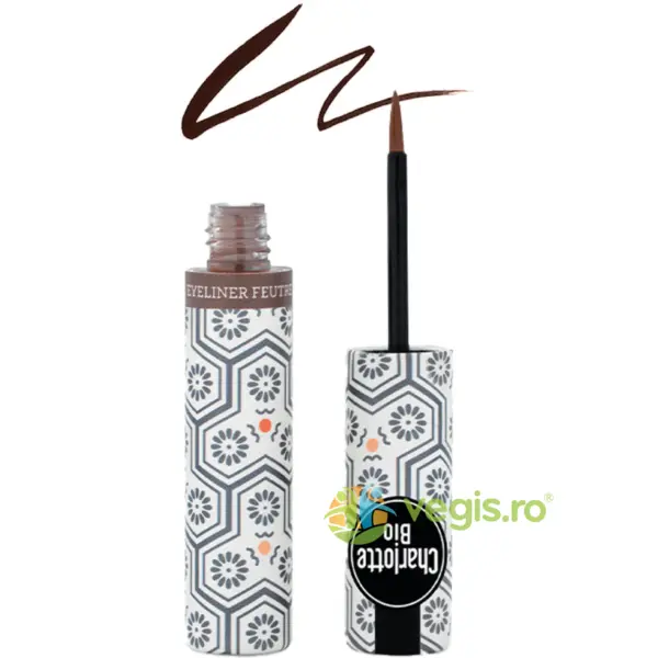 Eyeliner Maro de Inalta Precizie cu Varf de Pasla cu Aloe Vera si Extract de Magnolie 4ml