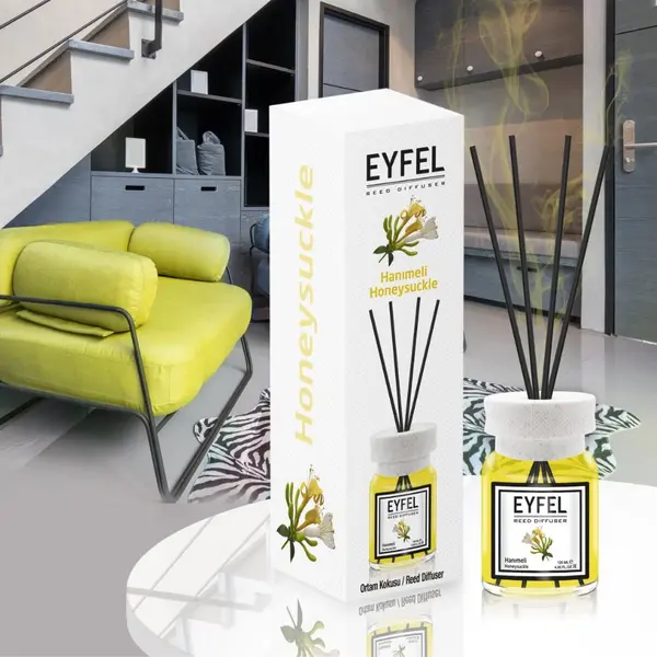 Eyfel Odorizant de camera, cu betisoare, 120 ml, Honeysuckle