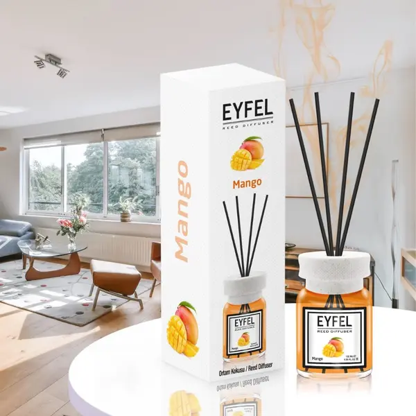 Eyfel Odorizant de camera, cu betisoare, 120 ml, Mango