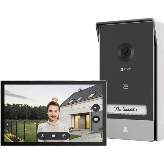 EZVIZ Interfon video EZVIZ CS-HP7 (3MP) 2K, TCP/IP Wi-Fi, o familie, Monitor 7 inch, deblocare cu card RFID sau din aplicatie