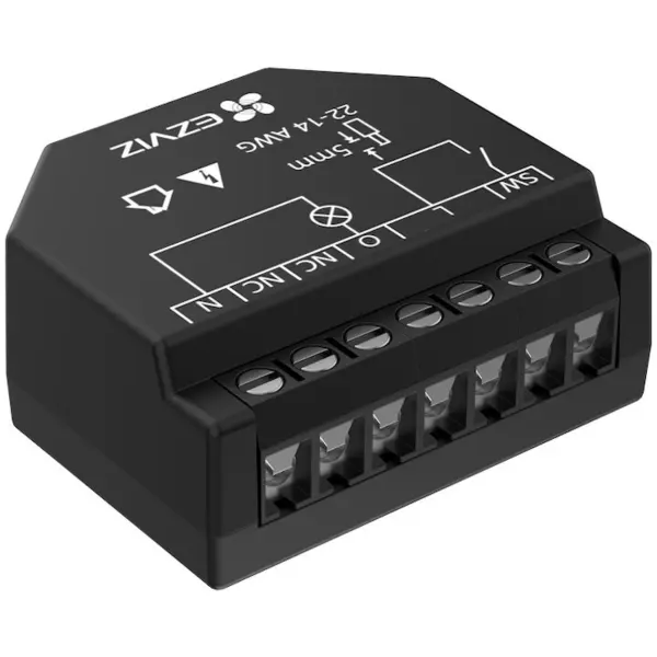 EZVIZ Releu inteligent Ezviz T35WM, Wi-Fi, cu programare si automatizare, control vocal, monitor de tensiune, Negru