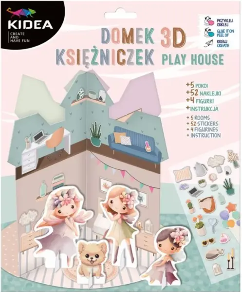 Fă-ți propria casă 3D Kidea - Prințese