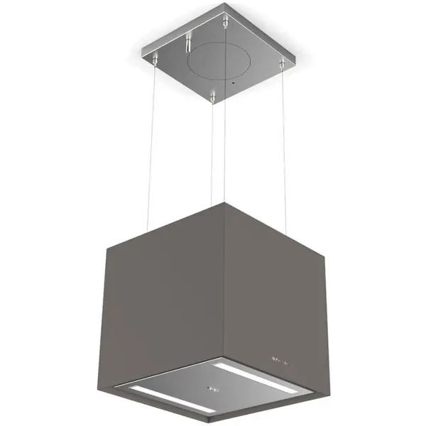 Faber Hota insula cub Faber SOFT CUBE GREY LONDON F40 345.0607.589, 680 m3h, 69 dB, Filtru aluminiu, Gri