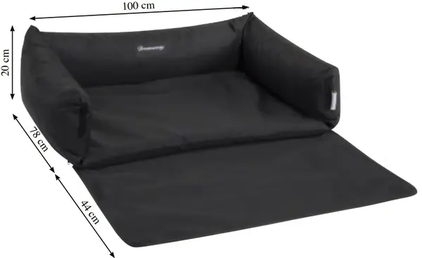 FABOTEX Pat pentru câini Boston Car, pentru maşină, Negru
