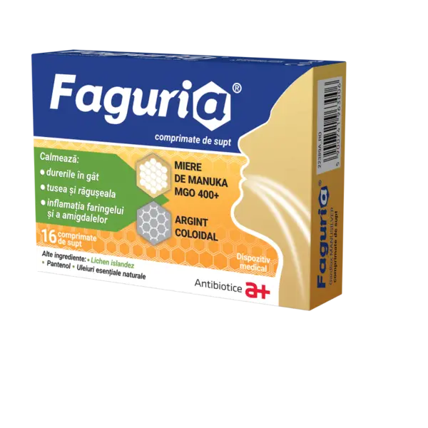 Faguria, 16 comprimate de supt, Antibiotice