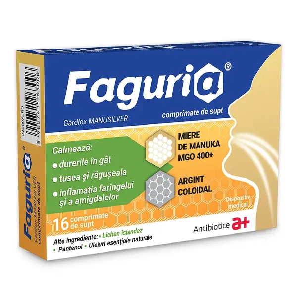 Faguria, 16 comprimate de supt, Antibiotice SA