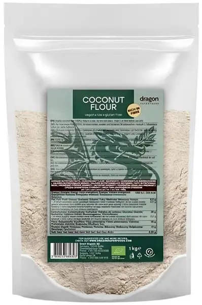 Făină de cocos organică, 1 kg, Dragon Superfoods