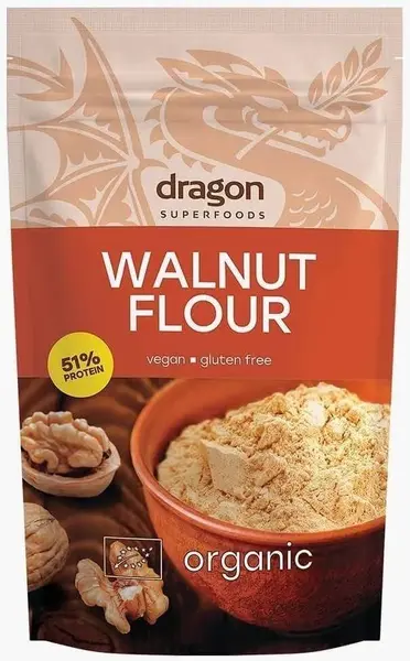 Făină de nuci organică, 200 g, Dragon Superfoods