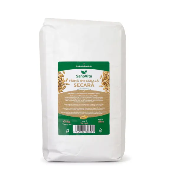 Faina integrala de secara, 1kg, SanoVita