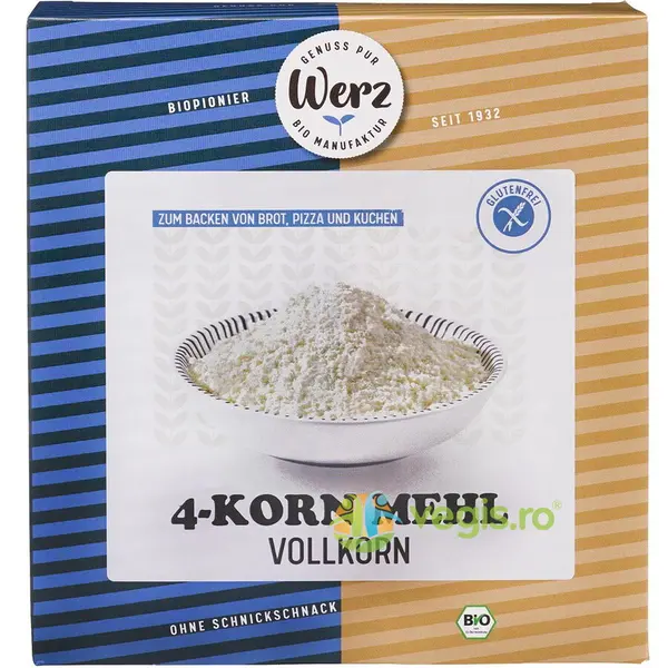 Faina Integrala din 4 Cereale fara Gluten Ecologica/Bio 500g